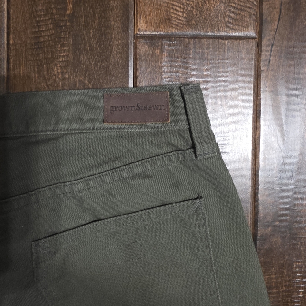 Grown&Sewn Olive Green Trousers